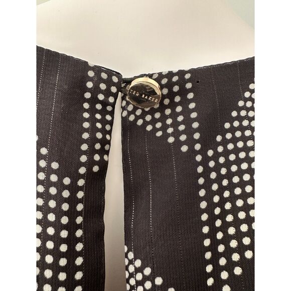 Ted Baker London Atlas Long Sleeve Midi Dress Black Chevron Modest Style size 3 - Picture 11 of 15